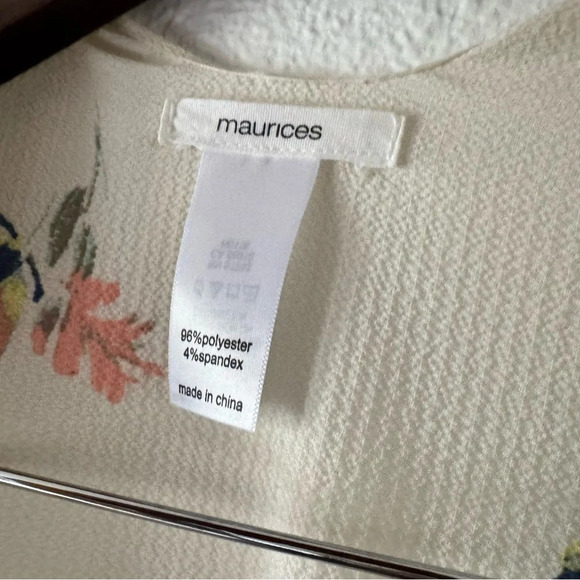 Open Front Cream Ditsy Floral Kimono One Size Boho Chic Flowy Summer Layering - Picture 5 of 8